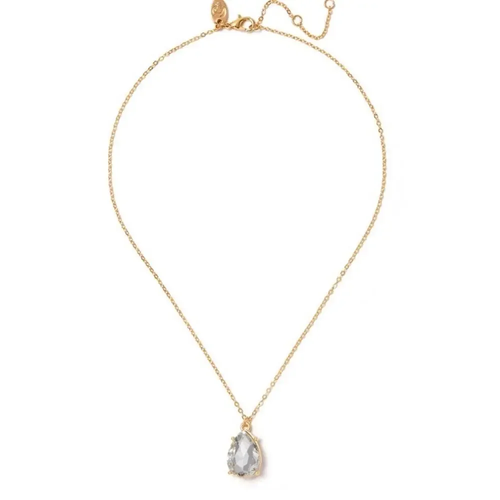 Charming Charlie Harper Pear Crystal Gold Necklace